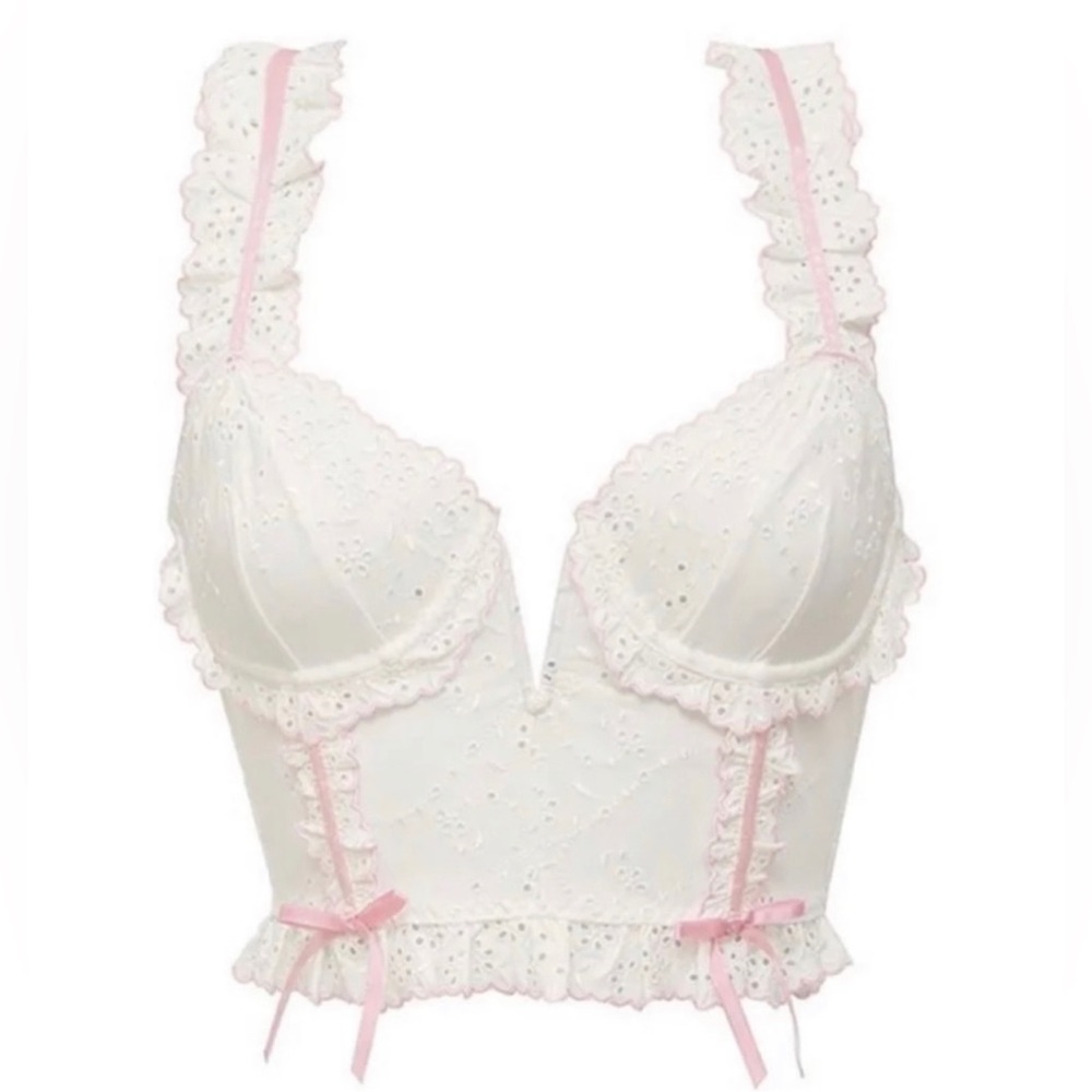 COPY - For Love & Lemons Swirl Eyelet Corset Top